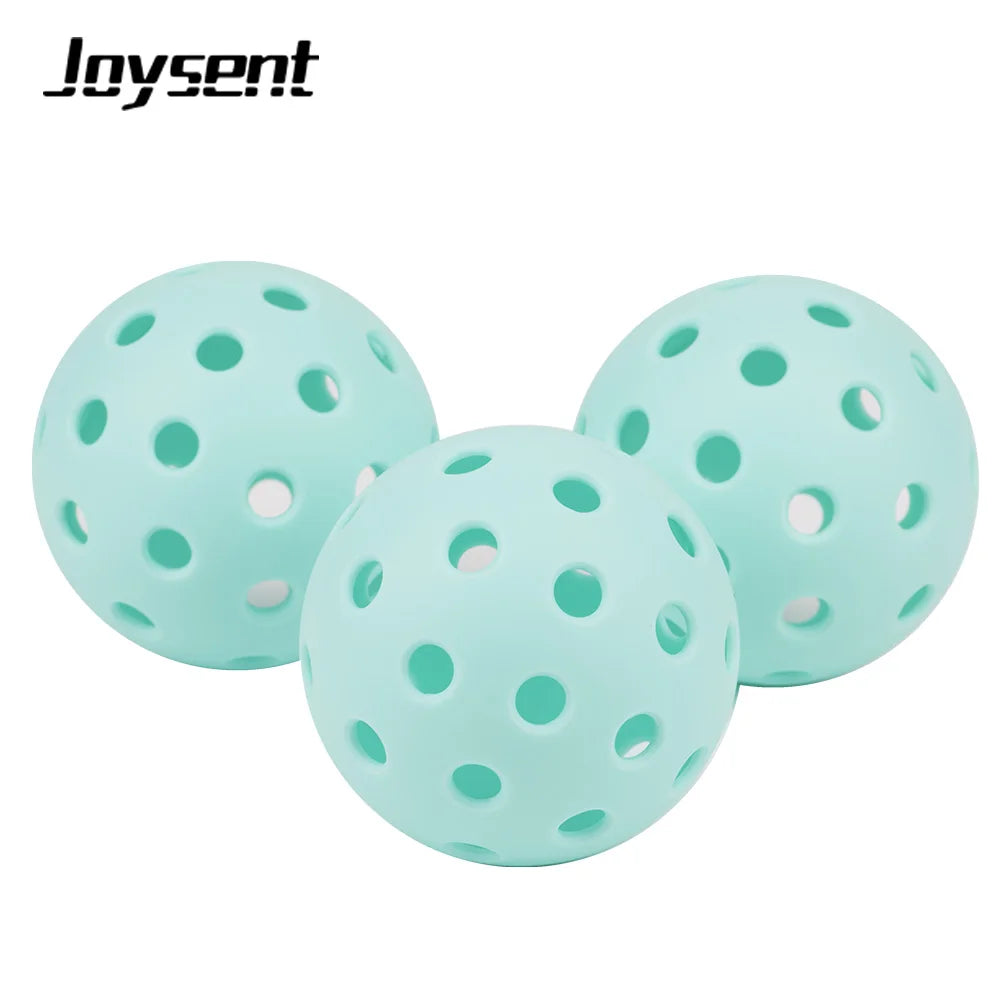 Joysent Durable Outdoor Pickleball Balls 40 Holes 74mm Training Paddle Ball TPE Plastic Competition Practice Light Blue