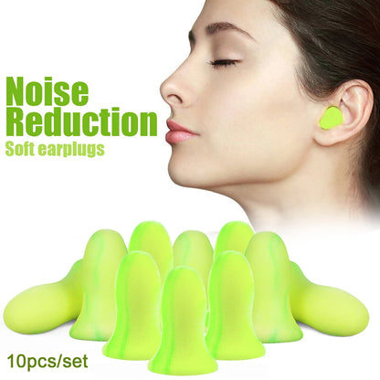 10Pcs Sleep Ear Plugs Noise Reduction Sound Insulation Earplugs Soundproof for Sleep Anti-Noise Sleeping Aid Ear Care Reusable