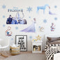 Cartoon diy frozen princess Elsa Anna wall stickers girl Children room background decoration removable kids bedroom poster decal