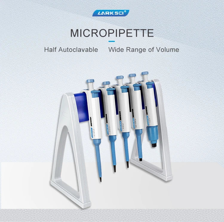 Laboratory Pipette Adjustable Single Channel Digital Micropipette With Pipettor Tips