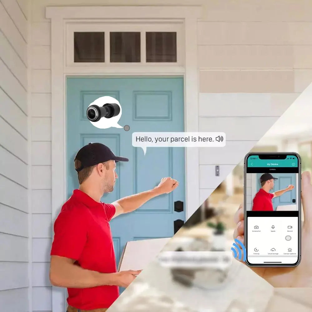 Tuya 5G Wifi Drzwi Wizjer Zabezpieczający 1080P HD Obiektyw 1.66mm Szerokokątny Rybie Oko Kamera Sieciowa CCTV Mini Wizjer do Drzwi P2P ONVIF