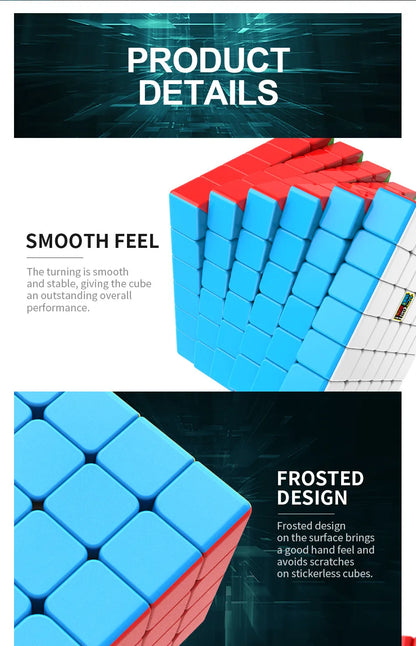 MOYU Speedcube Meilong Magic Cube Stickerless 4x4 5x5 6x6 7x7 8x8  Speed Puzzle Cubes Toys Gift