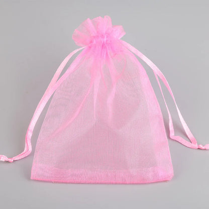 50/100pcs Colorful Organza Gift Bag 5x7 7x9 9x12 10x15 13x18cm Party Wedding Favors Candy Jewelry Packaging Drawstring pouches