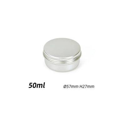 5ml-250ml Cosmetic Aluminum Cans Aluminum Boxes Silver Aluminum Tins Cans Screw Top Round Candle Spice Tins Cans Lid Containers