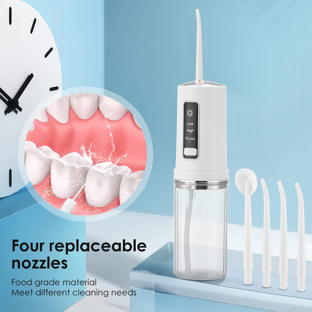 Teeth Oral Irrigator Portable Mouth Washing Machine Interdental Cleaning Irrigator USB Oral Teeth Dental Water Flosser