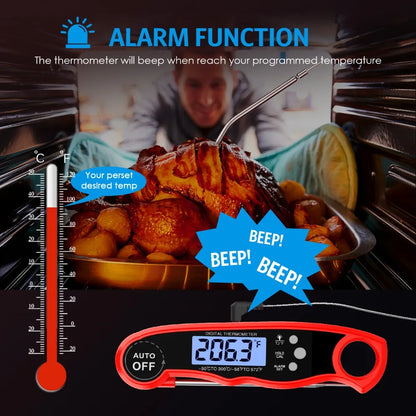 ORIA Food Thermometer Digital Kitchen bbq Thermometer Meat Water Milk Cooking Probe BBQ Electronic Oven Waterproof Kitchen Tools