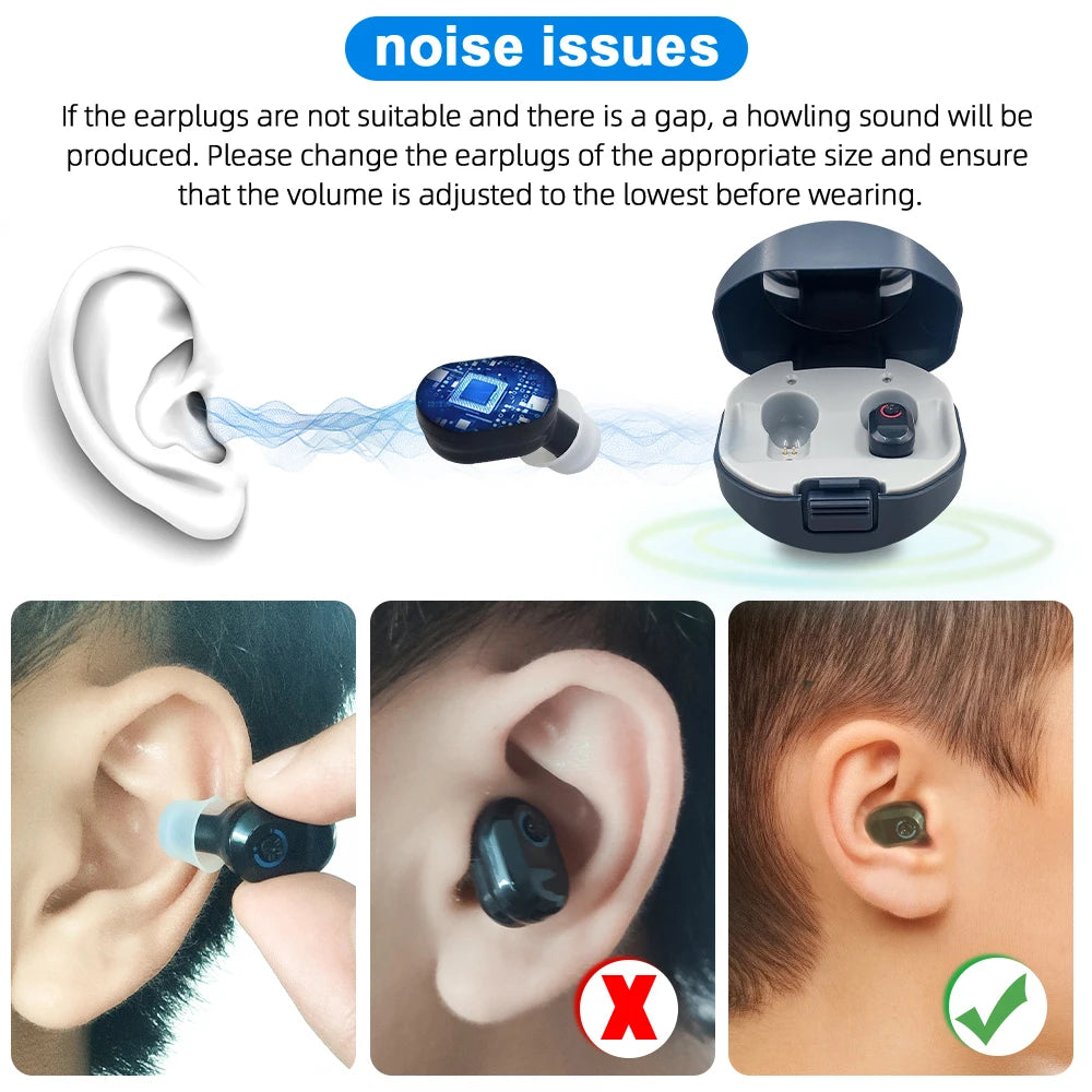 NEWEST Rechargeable Hearing Aid Digital  Hearing Aids Sound Amplifier Portable Deaf Elderly Dropshipping Free Shipping