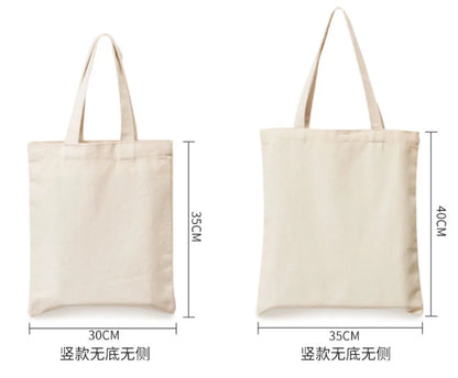 Canvas Cotton bag grocery handbag Foldable Fabric tote bag portable Storage organizer Shopping bag for woman Cloth organizer bag