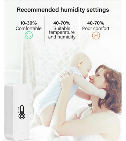 AUBESS Tuya Smart ZigBee 3.0 Smart Temperature And Humidity Sensor Monitoring Reminder Via Alexa Google Home ZigBee Gateway