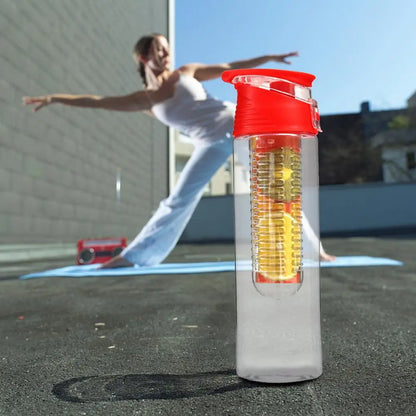 28oz Infuser Sport Water Bottle Fruit Filter Cup Fruit Infuser Water Bottle With Flip-Top Handle Healthy Hydration Reusable