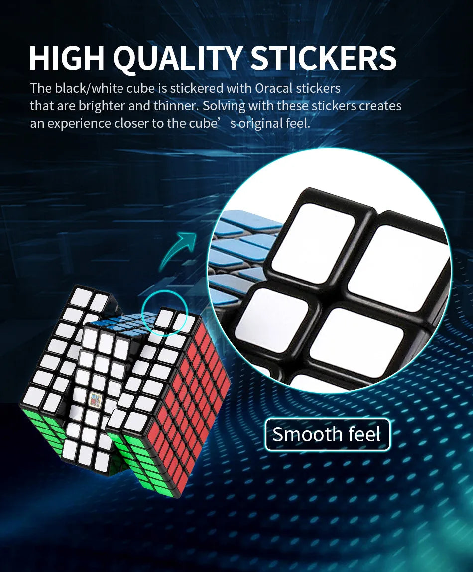 MOYU Speedcube Meilong Magic Cube Stickerless 4x4 5x5 6x6 7x7 8x8  Speed Puzzle Cubes Toys Gift