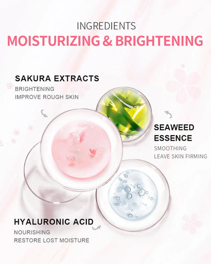 100 Pcs LAIKOU Moisturizing Sleeping Mask Sakura Snail Seaweed Centella Face Mask Tendering & Nourishing Oil-control Skin Care