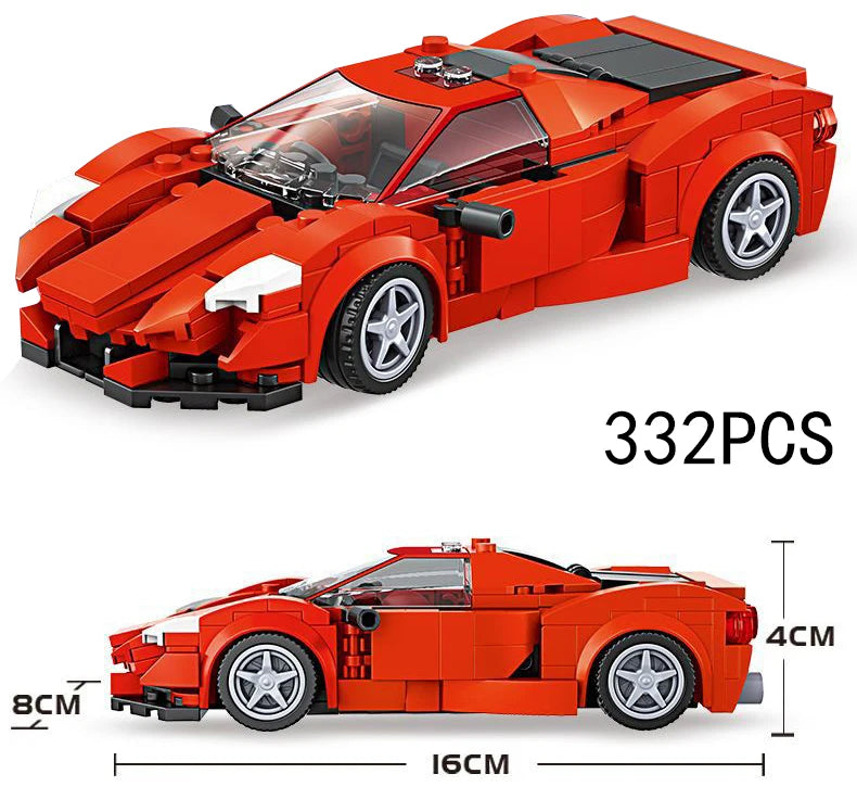 City Speed Racing Car Model Building Blocks DIY Bricks MOC Toy Classic Rally Sports Super Racer Vehicle Christmas gift technique