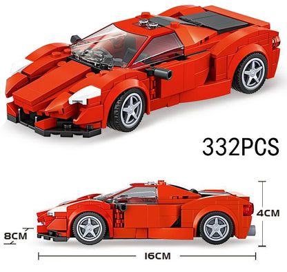 City Speed Racing Car Model Building Blocks DIY Bricks MOC Toy Classic Rally Sports Super Racer Vehicle Christmas gift technique