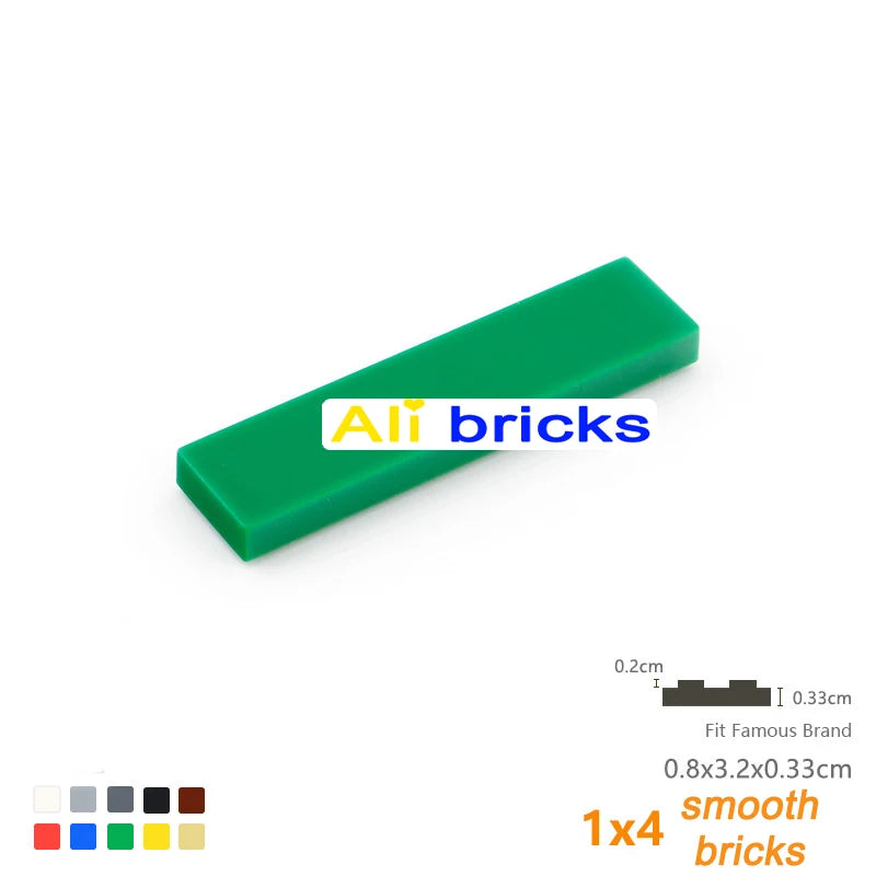 25pcs 1x4 Educational Creative Size MOC DIY 2431 Building Blocks Figure Ceramic Tile Bricks Toys for Children Smooth Flat Tiles