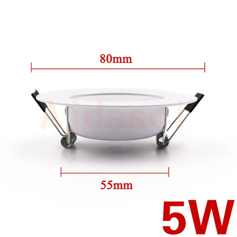 LED Downlight  10PCS Dimmable  220V 3-color dimming LED downlight  5W 7W 9W 12W 15W Recessed in LED Ceiling Downlight Light Lamp