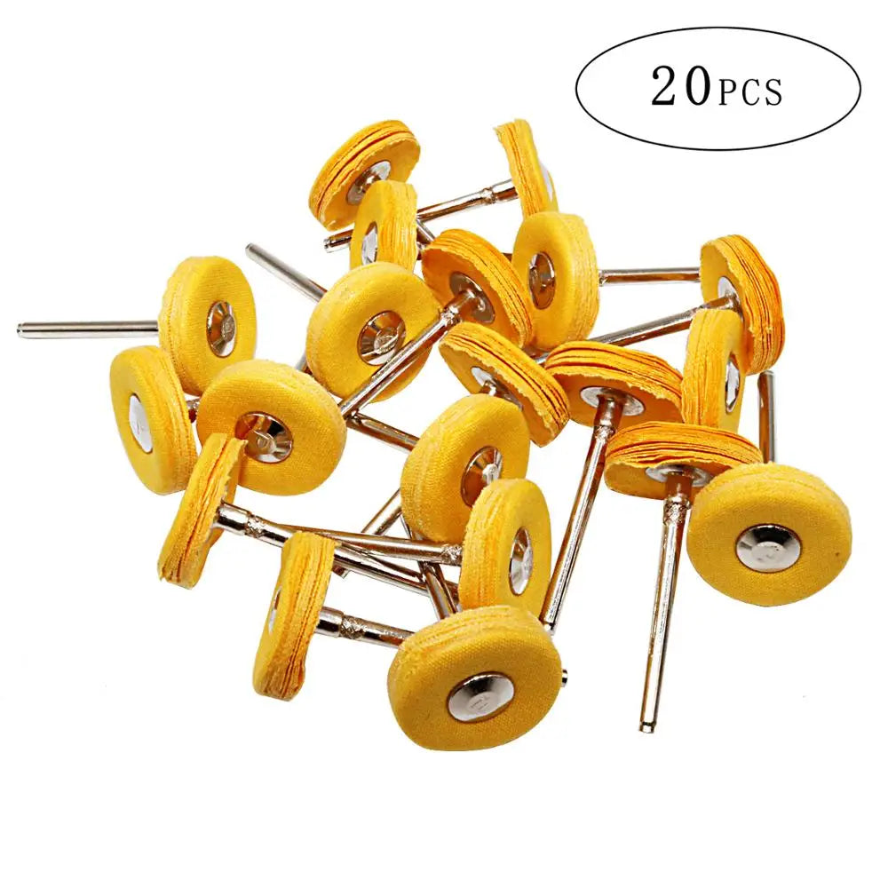 2.35/3mm Shank 40 Pieces Muslin Polishing Buffing Wheel Buffs Set Fits Dremel Rotary Tools