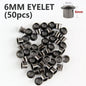 Eyelet Hole Punch Tool Kit  with 50 eyelets 6mm 7mm Gunmetal Finish for DIY Kydex Sheath Kydex Eyelet