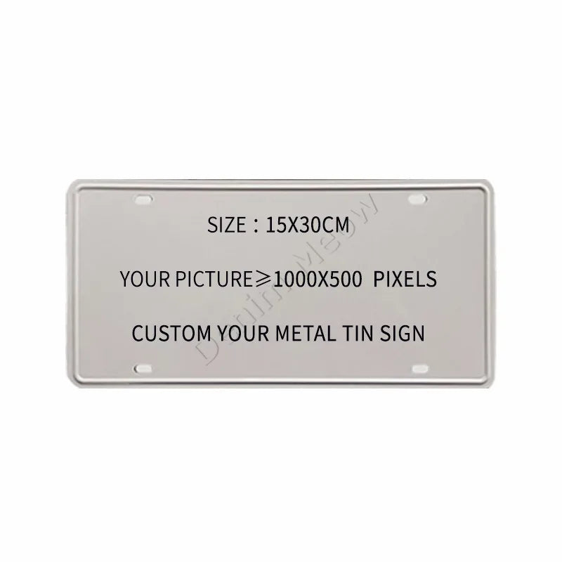 Custom Metal Tin Signs Retro Plaque Home Decor Iron Wall Art Poster Personalized Text Plates Street Sign 20x30cm/15x30cm/30x30cm