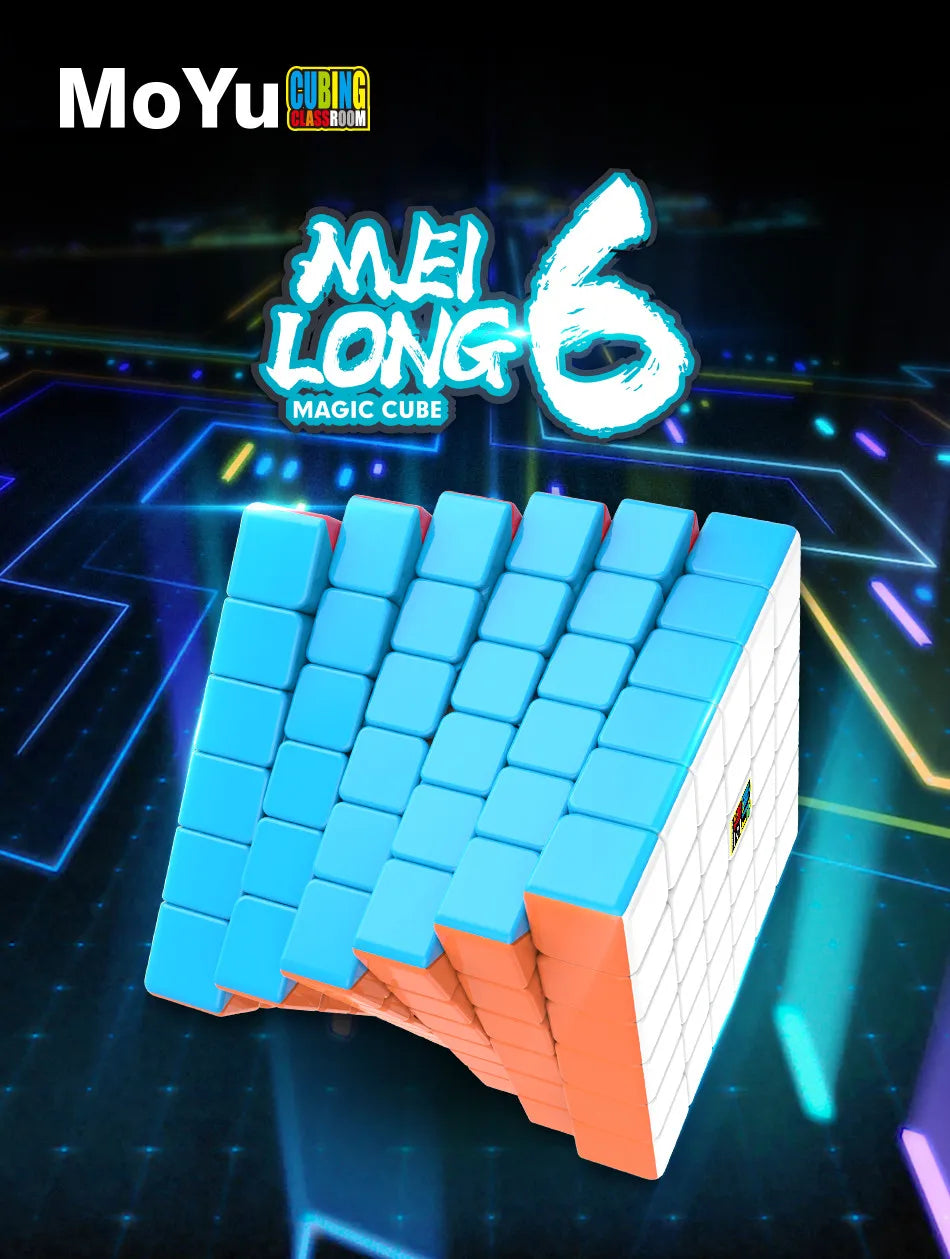 MOYU Speedcube Meilong Magic Cube Stickerless 4x4 5x5 6x6 7x7 8x8  Speed Puzzle Cubes Toys Gift