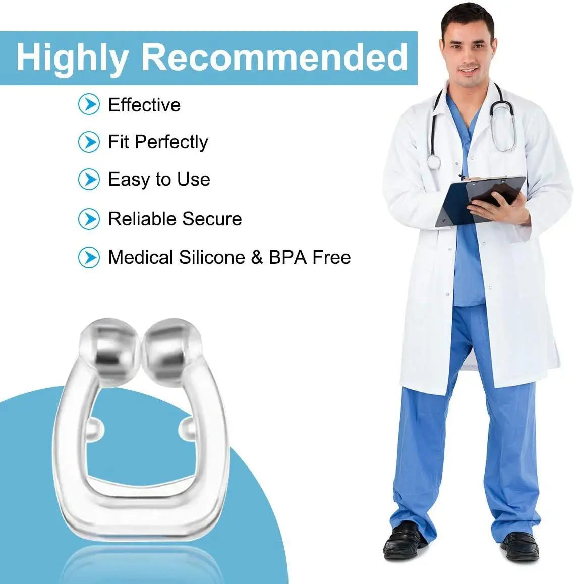 4Pcs Silicone Magnetic Stop Snoring Device Professional Sleeping Aid Relieve Anti Snore Clip Latest