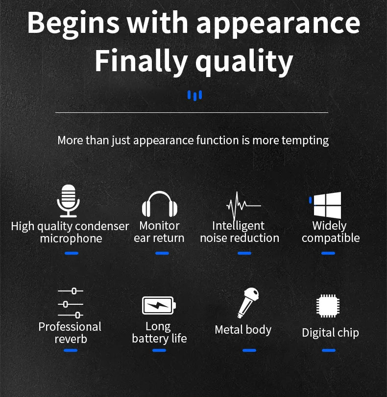 Portable Mini Wireless Condenser Mic Gadget Home Noise Reduction Microphone Integrated Audio Confere for Singing Songs