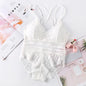 Women Lace Bra And Briefs Set Backless Bralette Solid Color Underwear Wireless Lace Bra Top Sexy Lingerie Set Female Intimates
