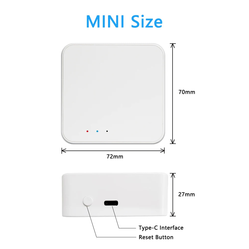LoraTap Tuya Multi-mode WiFi ZigBee 3.0 Bluetooth Mesh Gateway Hub Bridge Wireless and Wired Smart Life App Remote Control