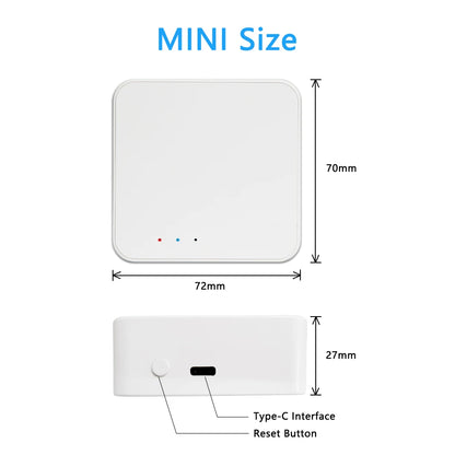 LoraTap Tuya Multi-mode WiFi ZigBee 3.0 Bluetooth Mesh Gateway Hub Bridge Wireless and Wired Smart Life App Remote Control