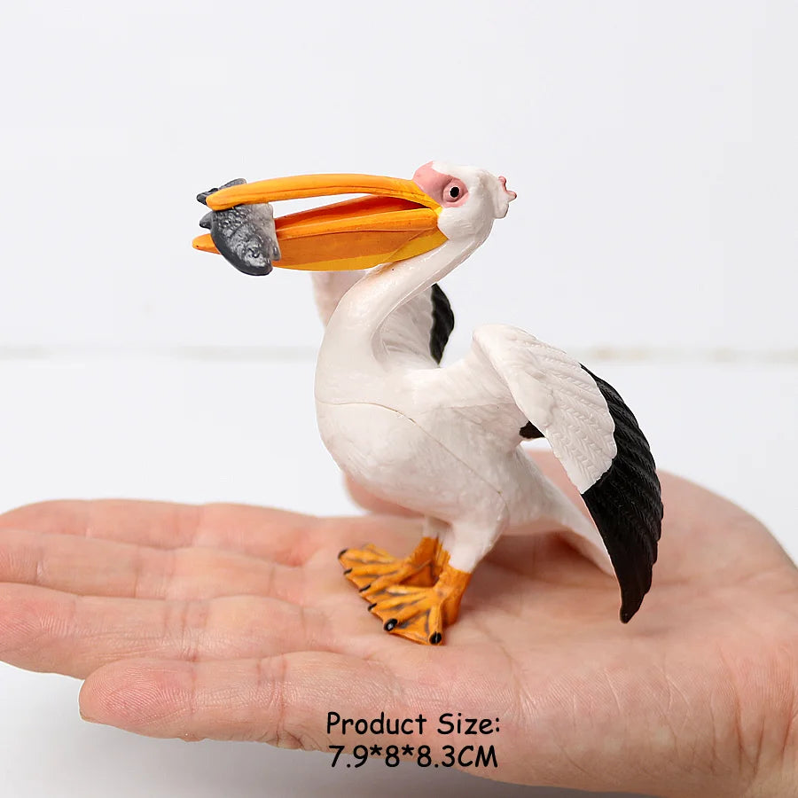 Simulated Bald Eagle Owl pelican Parrot Swan Birds Hand Painted Model Toy Figurine for Kids' Collection Science Educational Toys