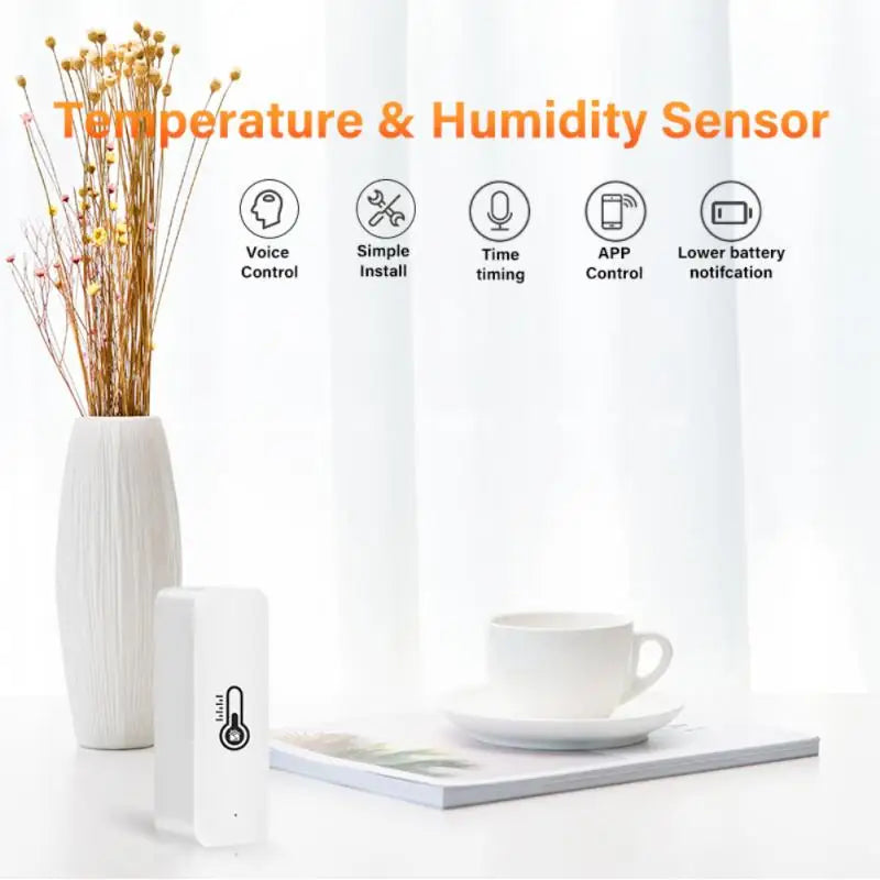AUBESS Tuya Smart ZigBee 3.0 Smart Temperature And Humidity Sensor Monitoring Reminder Via Alexa Google Home ZigBee Gateway