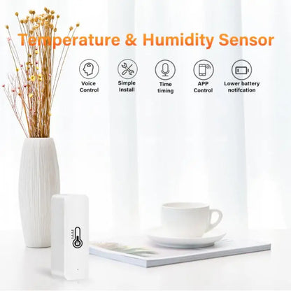AUBESS Tuya Smart ZigBee 3.0 Smart Temperature And Humidity Sensor Monitoring Reminder Via Alexa Google Home ZigBee Gateway