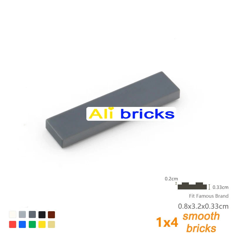25pcs 1x4 Educational Creative Size MOC DIY 2431 Building Blocks Figure Ceramic Tile Bricks Toys for Children Smooth Flat Tiles