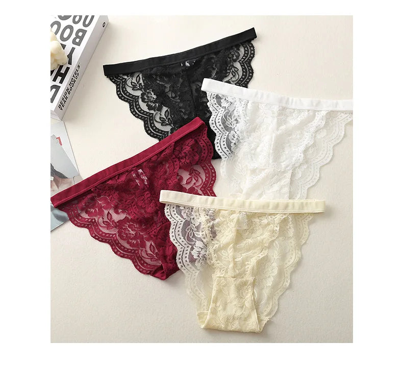 Lace Bra And Panties Set Women Push-Up Bralette Low-Rise Briefs Padded Lingerie Set Female Wireless Underwear Sexy Intimates
