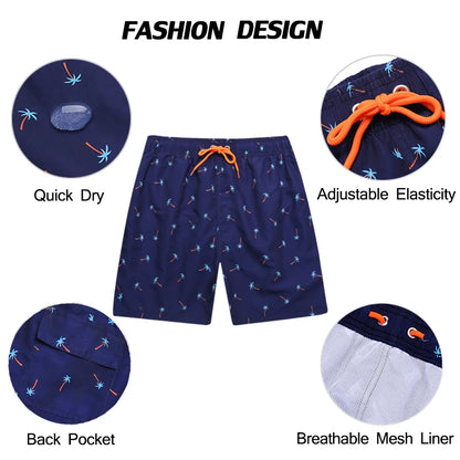 Escatch 2026 Summer New Mens Shorts Polyester Quick Dry Board Mesh Liner Side Pockets Run Gym Swimsuit Surf Swim Trunks For Man