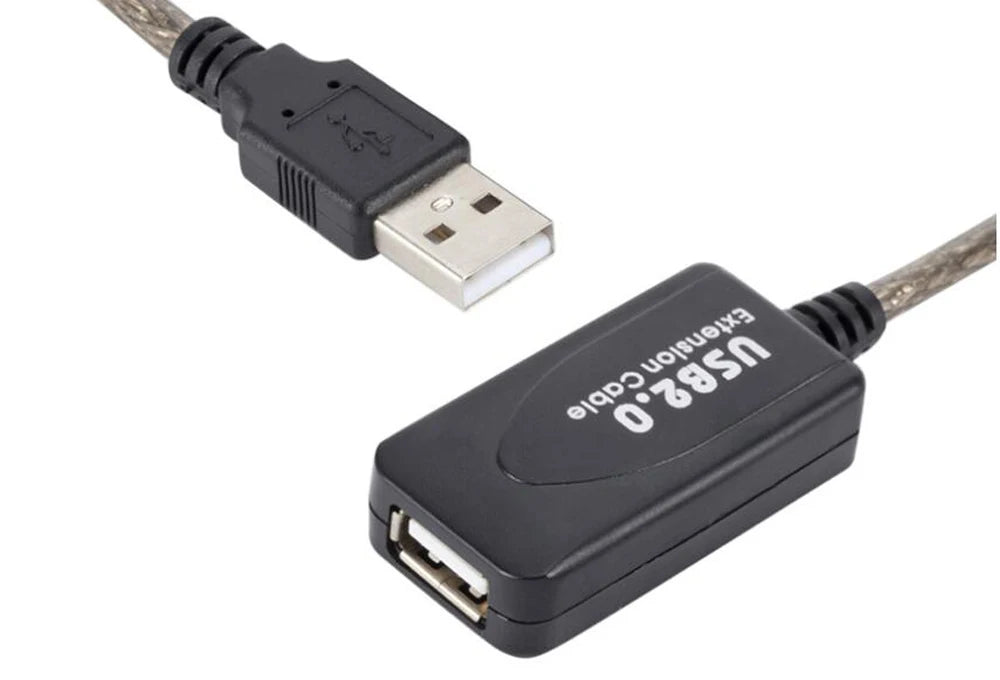 3M 5M 10M 15M 20M 25M 30M USB 2.0 Extension Cable Male to Female Active Repeater Wireless Network Card Extender USB Adapter Cord