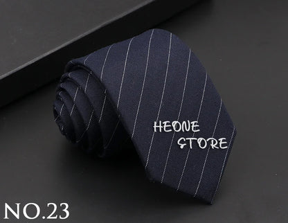 Mens Classic Cotton Ties High Quality Handmade Skinny 6CM Neck Tie Plaid Solid Color Striped Narrow Business Shirt Accessories