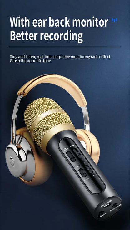 Portable Mini Wireless Condenser Mic Gadget Home Noise Reduction Microphone Integrated Audio Confere for Singing Songs