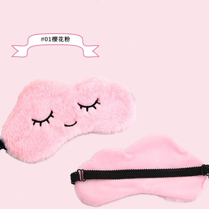 Cartoon Sleeping Eye Mask Plush Eye Shade Cover Eyeshade Cloud Eye Cover Eyepatch Nap Health Eye Cover