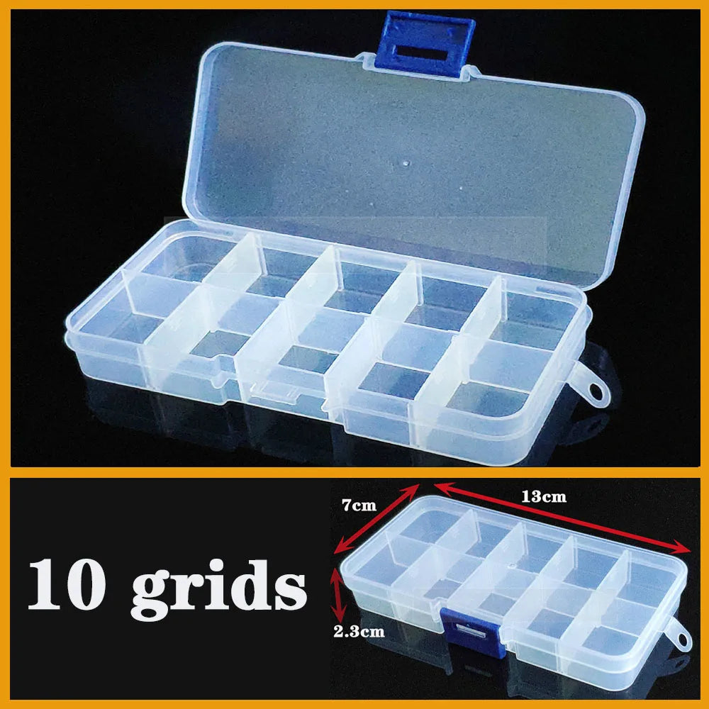 Transparent Plastic Box Screw Compartment Box Jewelry Earring Display Case Container Clear Terminal Organizer Tool Storage boxes