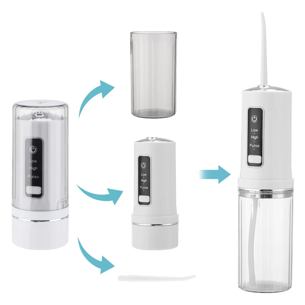 Teeth Oral Irrigator Portable Mouth Washing Machine Interdental Cleaning Irrigator USB Oral Teeth Dental Water Flosser