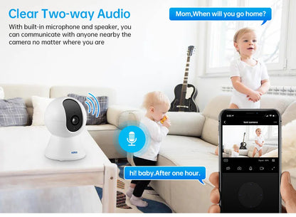 KERUI 5MP 8MP 4K HD Mini WiFi IP Camera Indoor Wireless Security Home CCTV Surveillance Camera With Tuya Smart Auto Tracking