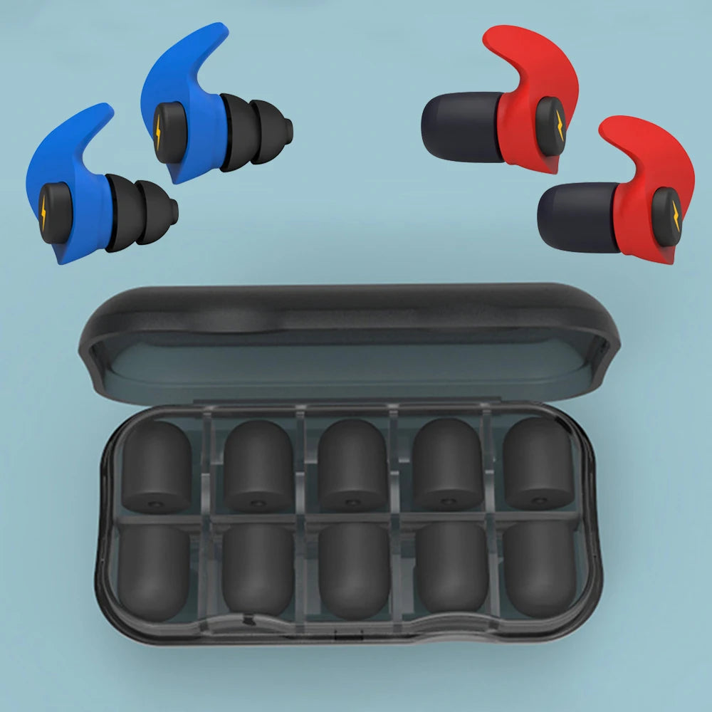 Earplugs Plug Sleep Earplug Anti Bruit Foam Noise Sleeping Cover Ears Silicone For Soundproofing Reduction Ratio Soft Ear Plugs
