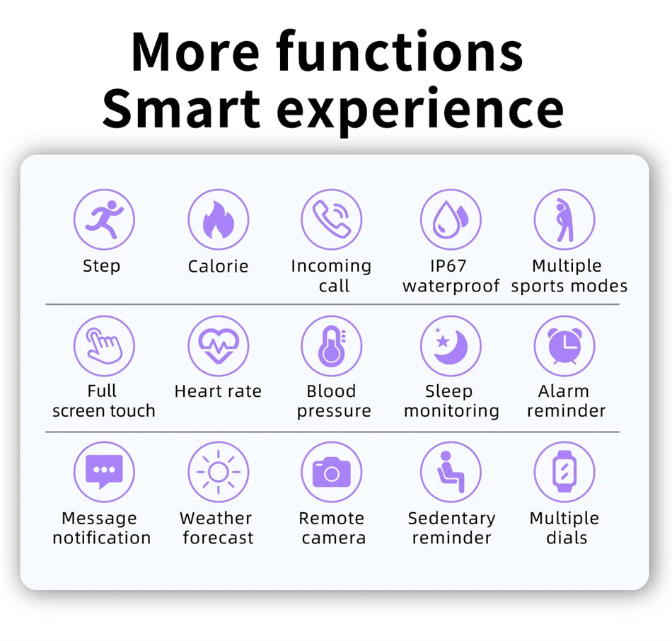 LIGE 2025 Nowy inteligentny zegarek męski, pełnoekranowy dotykowy sportowy zegarek fitness, wodoodporny IP67 Bluetooth dla Androida i iOS smartwatch Mężczyźni+pudełko
