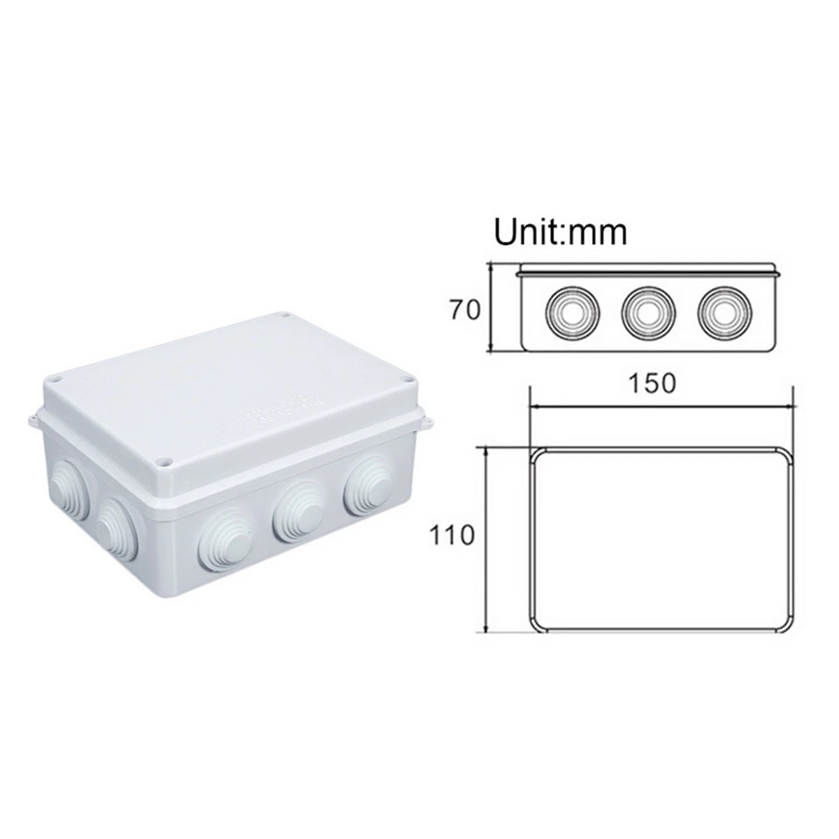 RA RT Wholesale ABS Plastic IP65 IP55 Waterproof Junction Box DIY Outdoor Electrical Connection Box Cable Branch Box