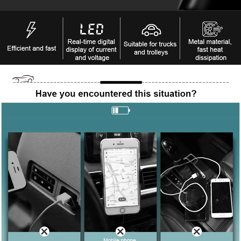 Car Charger Splitter Cigarette Lighter Socket Fast Charger on USB For Citroen C4 C5 C3 Ford Focus 2 3 4 Fiesta Mondeo Kuga