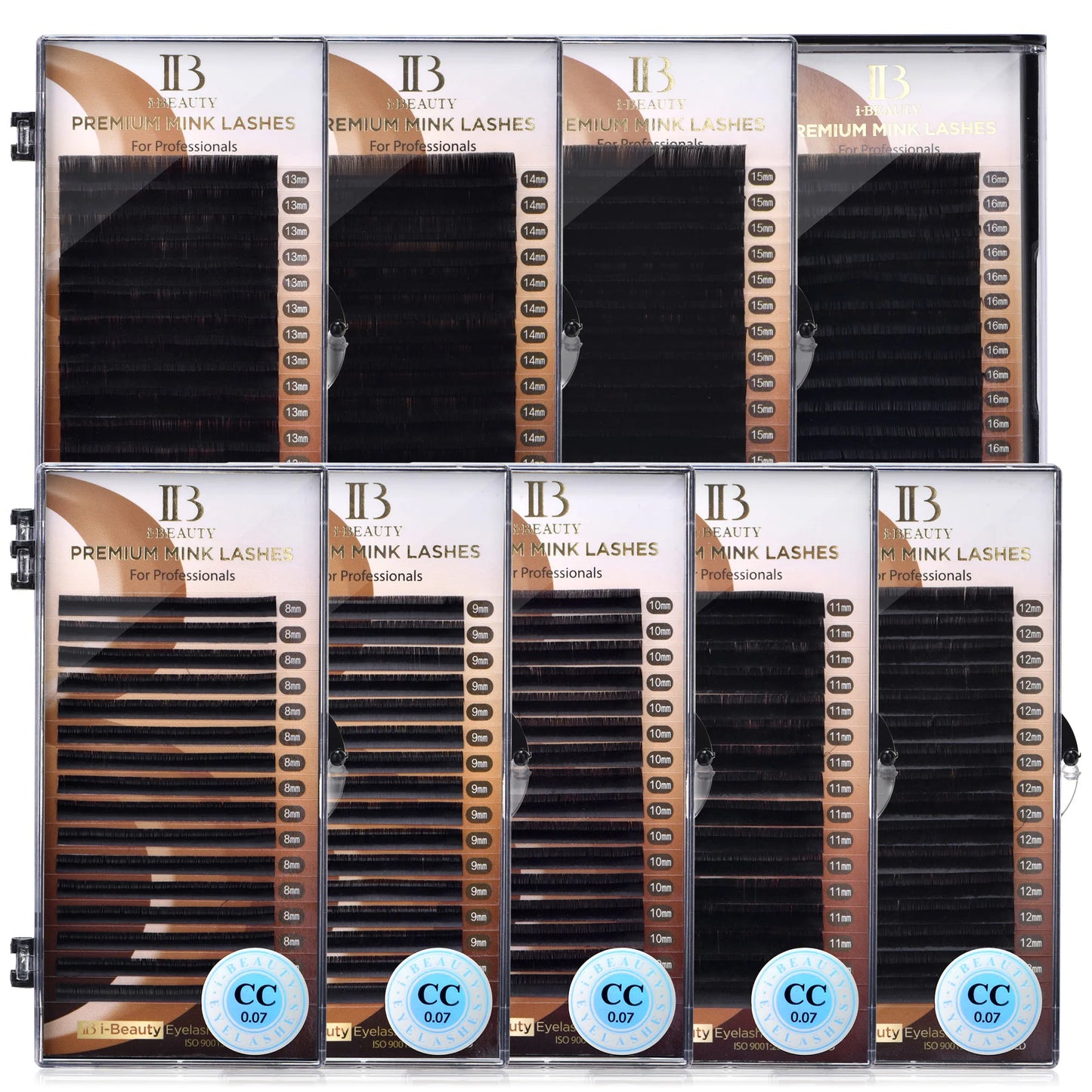 I Beauty Eyelash Extension Premium Real Mink Eyelashes CC SS D Curl ibeauty Volume Lash Origianl IB Lash Korea 7-16mm New