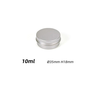5ml-250ml Cosmetic Aluminum Cans Aluminum Boxes Silver Aluminum Tins Cans Screw Top Round Candle Spice Tins Cans Lid Containers