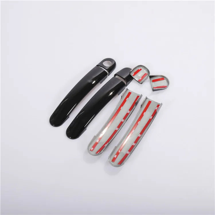 For VW Polo 2010 2011 2012 2013 2014 2015 2016 2017 Black Chrome Car Door Handle Covers Car Accessories Styling Stickers