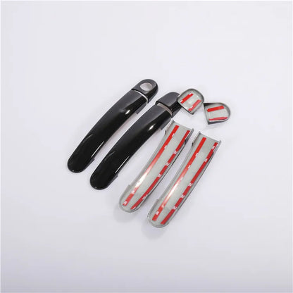 For VW Polo 2010 2011 2012 2013 2014 2015 2016 2017 Black Chrome Car Door Handle Covers Car Accessories Styling Stickers